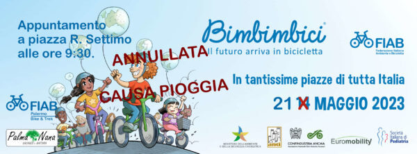 Domenica 21 maggio 2023 – Bimbimbici FIAB Palermo ANNULLATA.